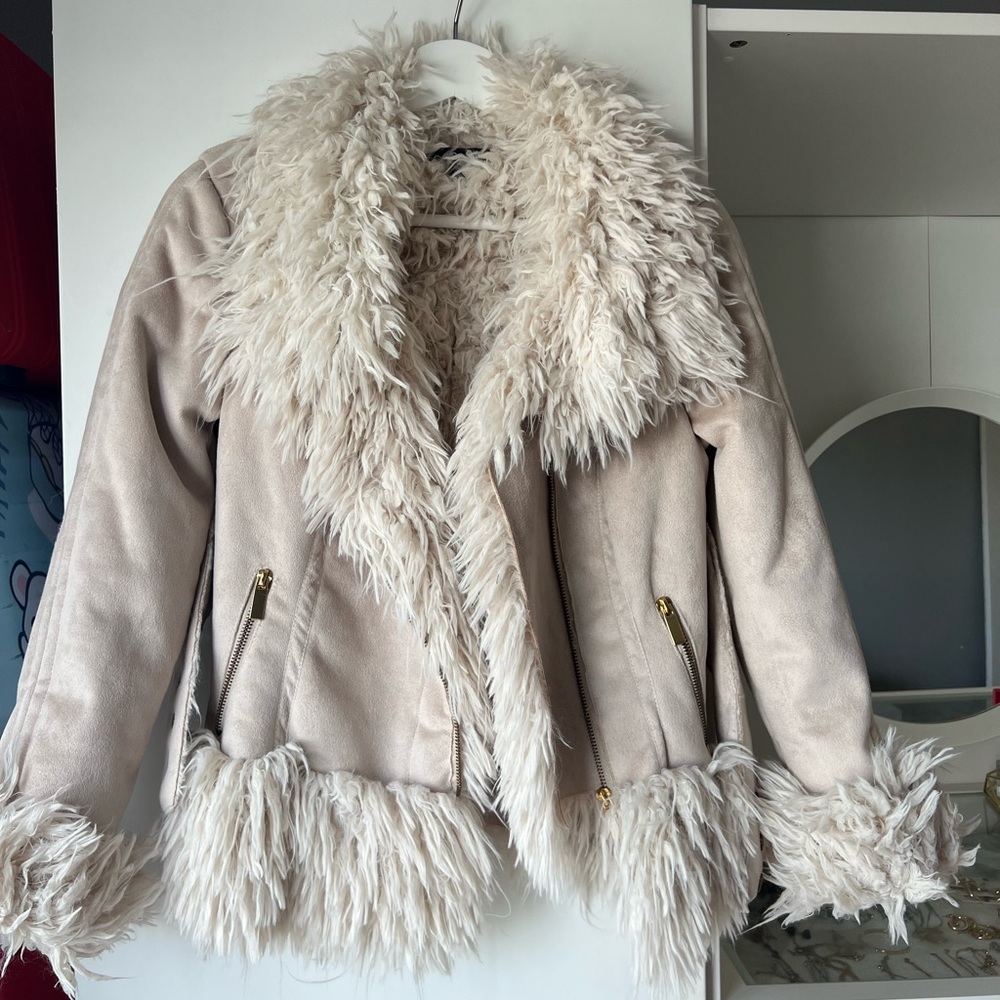 Faux fur coat